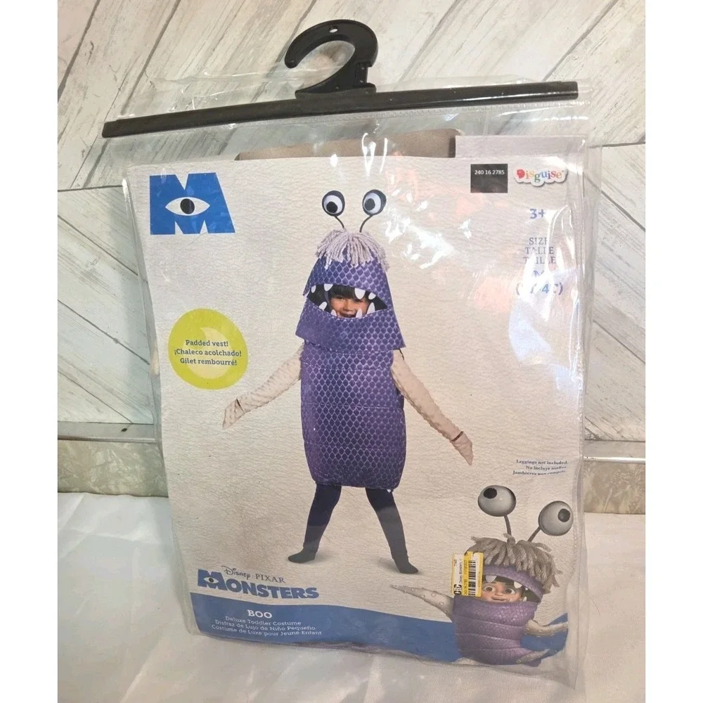 Toddler Monsters Inc Boo Deluxe Costume Size 3T-4T Girls Disney Pixar NEW